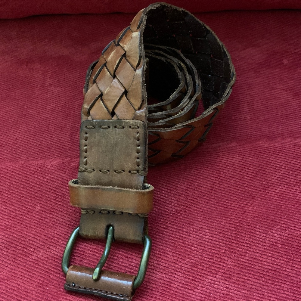 American Eagle Outfitters Braided Leather Belt Size L